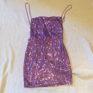 Lucy in the Sky Strappy Sequin Mini Party Dress